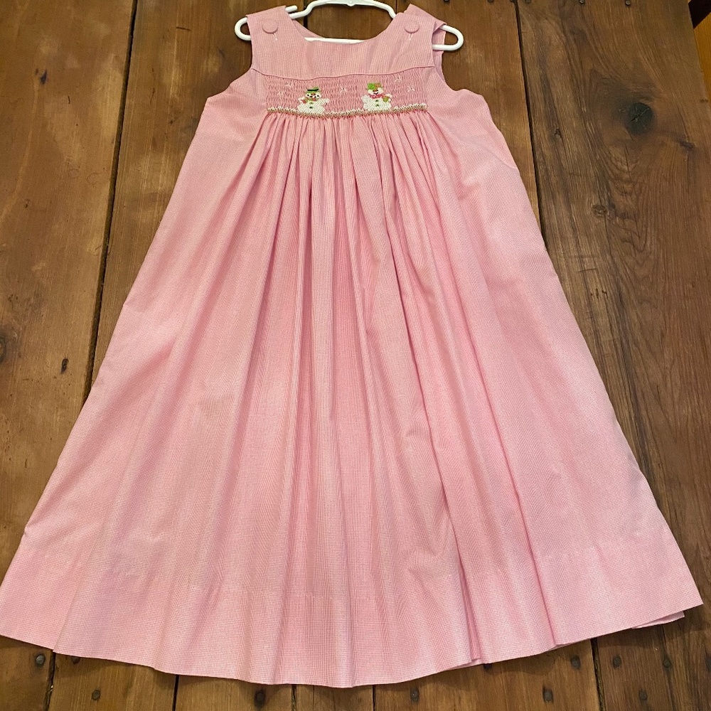 Snowman Smocked Dress